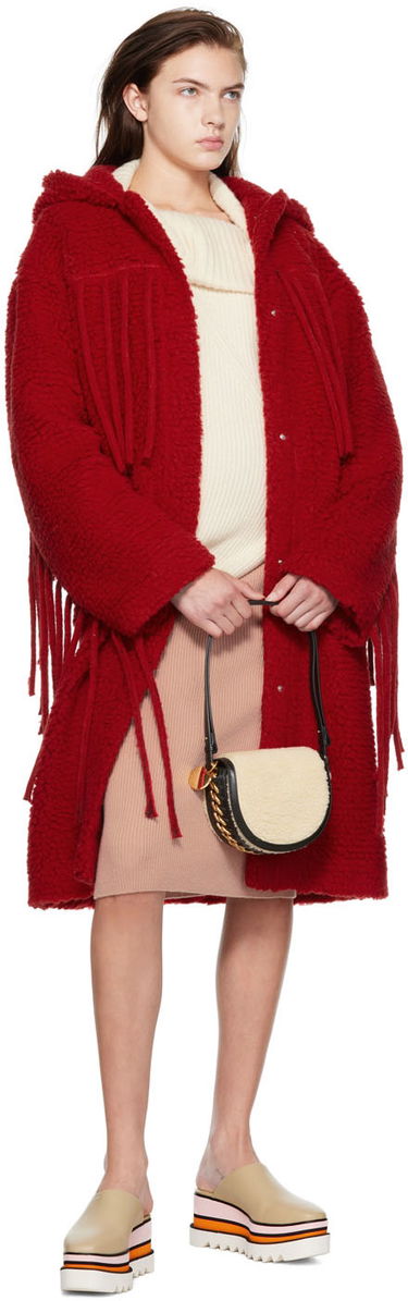 Палта Stella McCartney Stella McCartney Women's Hooded Teddy Coat Червено | 6800063AU606, 3