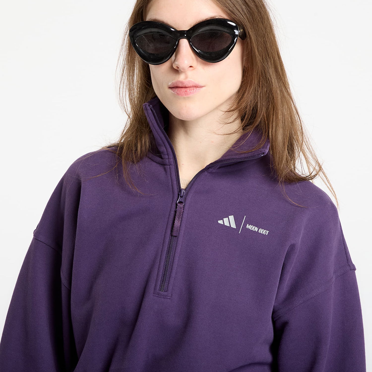 Суитчър adidas Performance adidas x Moonboot Cropped Tracksuit Top Лилаво | JM8914, 1