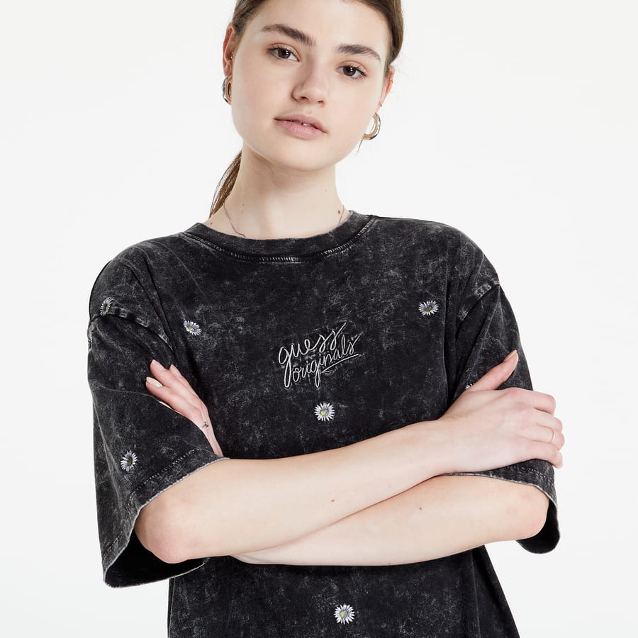 Тениска GUESS Originals T-Shirt Dress Черно | W2GK01K9Y40-JTMU, 1