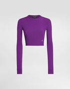 Dolce & Gabbana Cropped Ribbed Viscose Sweater