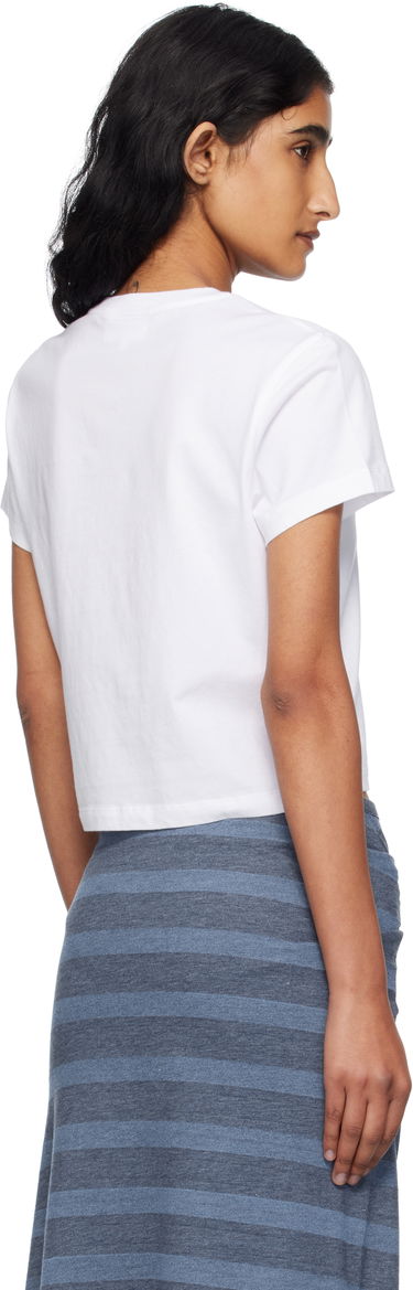 Съкратен топ MAISON KITSUNÉ Maison Kitsuné Baby Fox Cropped T-Shirt Бяло | PW00111KJ7026, 2