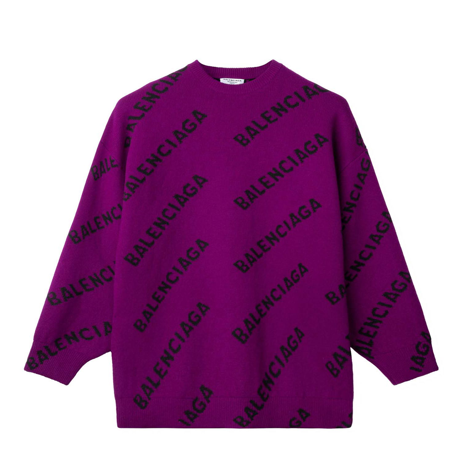 Пуловер Balenciaga Allover Logo Sweater Лилаво | 657520T15675272, 0