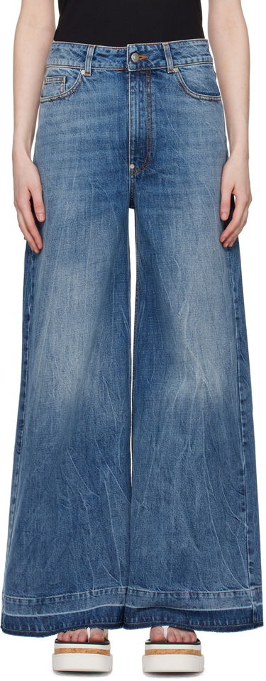 Дънки Stella McCartney Stella McCartney Slouchy Flared Jeans Синьо | 6D02743SPH69, 0