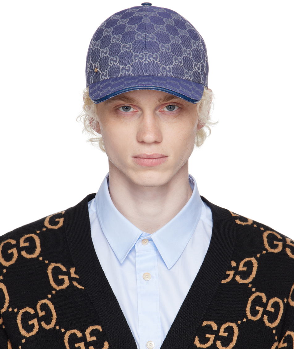 Шапка с козирка Gucci GG Синьо | 748475 4HG62, 0
