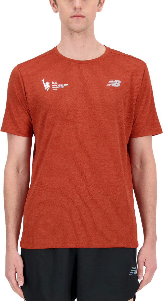 Тениска New Balance NYC Marathon Impact Run Червено | mt33262mbck, 0