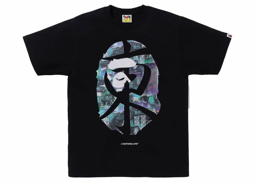 Тениска BAPE BAPE Neon Tokyo Tee Black Черно | 1J72-110-009