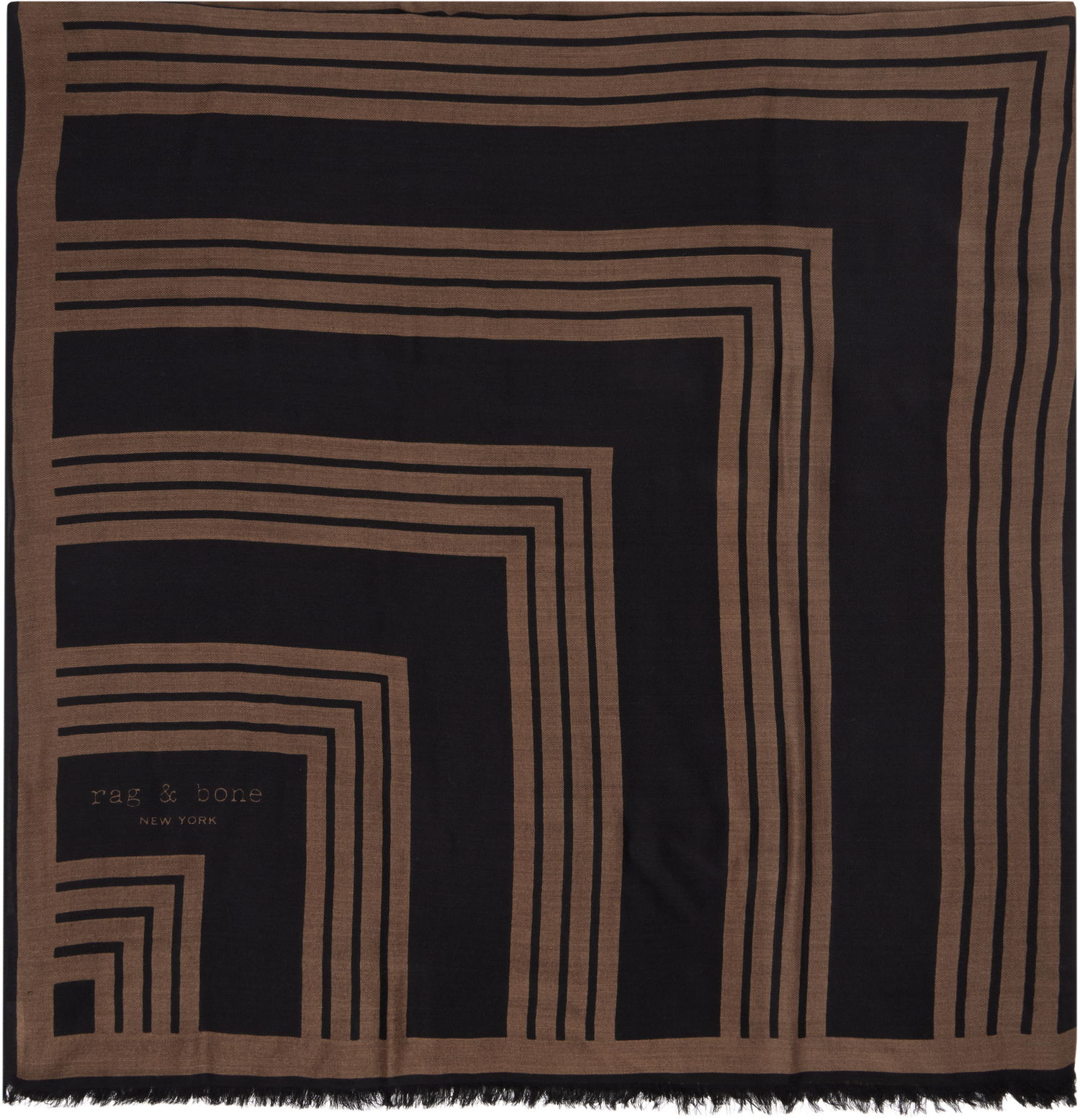 Шал rag & bone Rag & Bone Harlow Geo Scarf Кафяво | WJW24HS1034WO34, 0