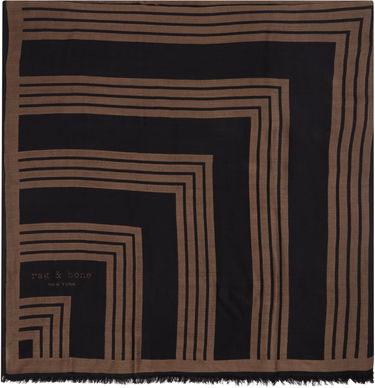 Шал rag & bone Rag & Bone Harlow Geo Scarf Кафяво | WJW24HS1034WO34, 0