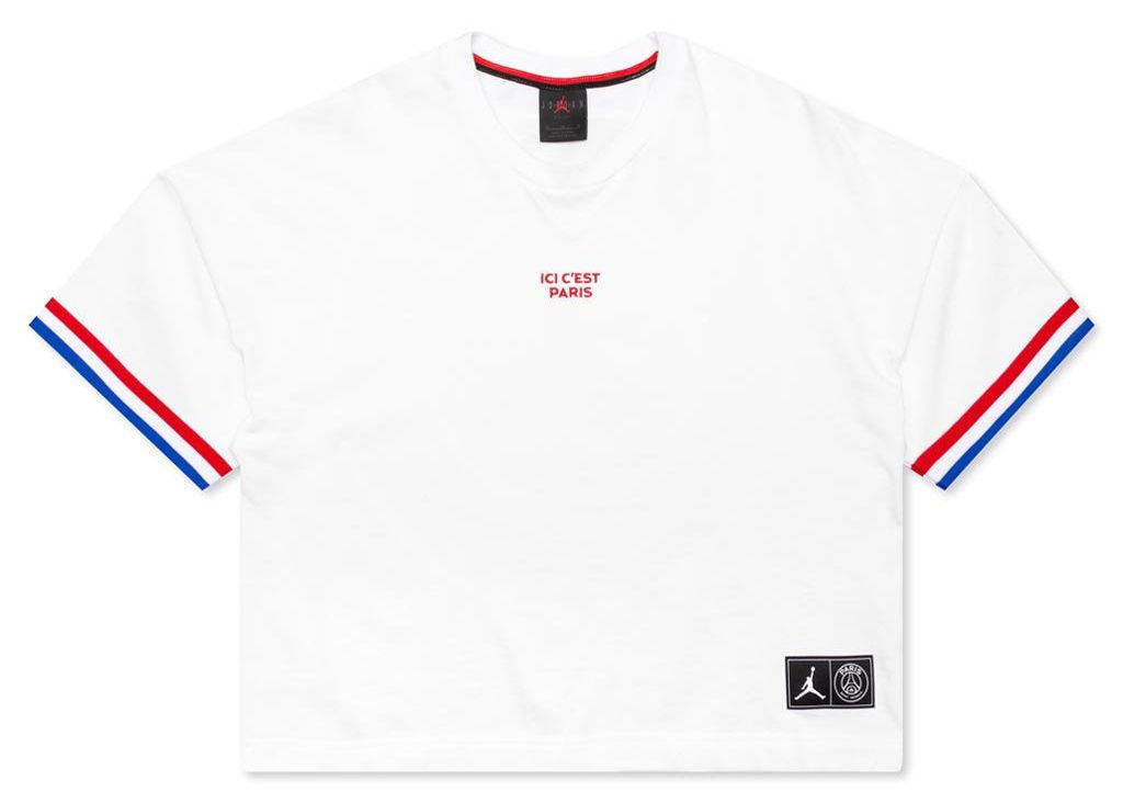 Съкратен топ Jordan PSG Top Бяло | CQ7157-100, 0