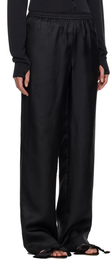 Панталони Loulou de Saison Loulou de Saison Alera Silk Straight-Leg Trousers Жълто | ALERA, 4