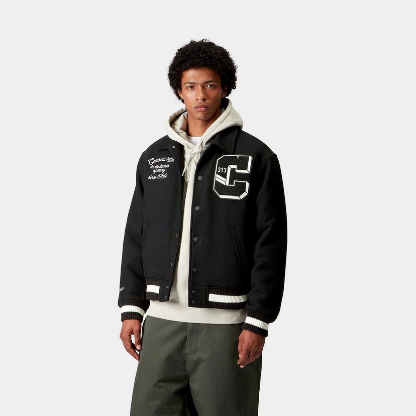 Яке бомбър Carhartt WIP WIP World Class Varsity Jacket Черно | I035432_6
