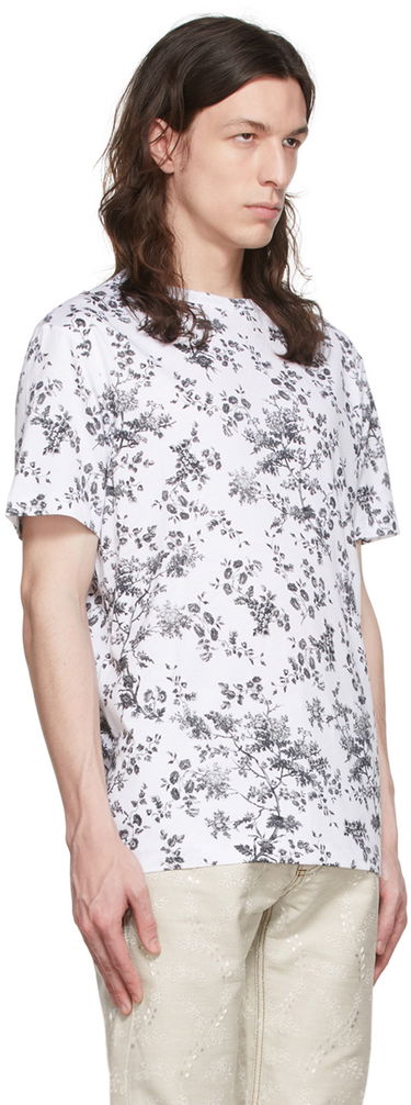 Тениска Erdem Erdem Floral-Print Cotton T-Shirt Бяло | MS22_502MELTS, 1