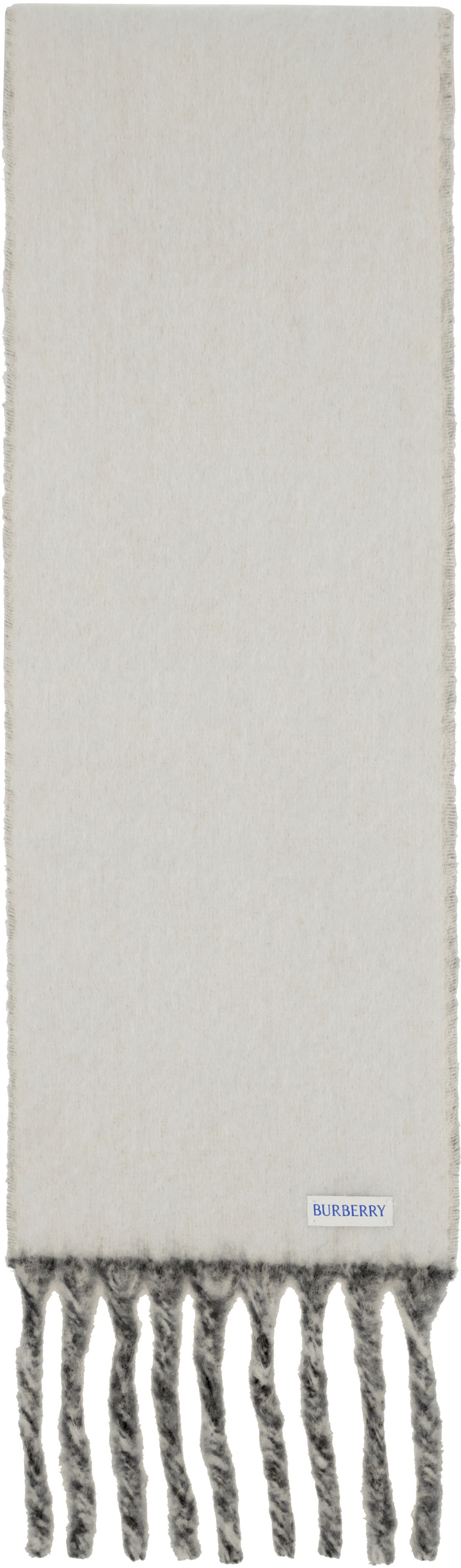 Шал Burberry Burberry Alpaca Wool Blend Logo Scarf Черно | 8114081, 1