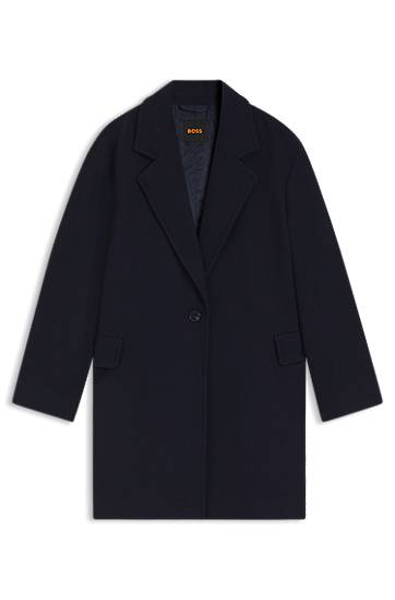 Палта BOSS Blazer-style coat blended with wool Тъмно синьо | 50548660, 0