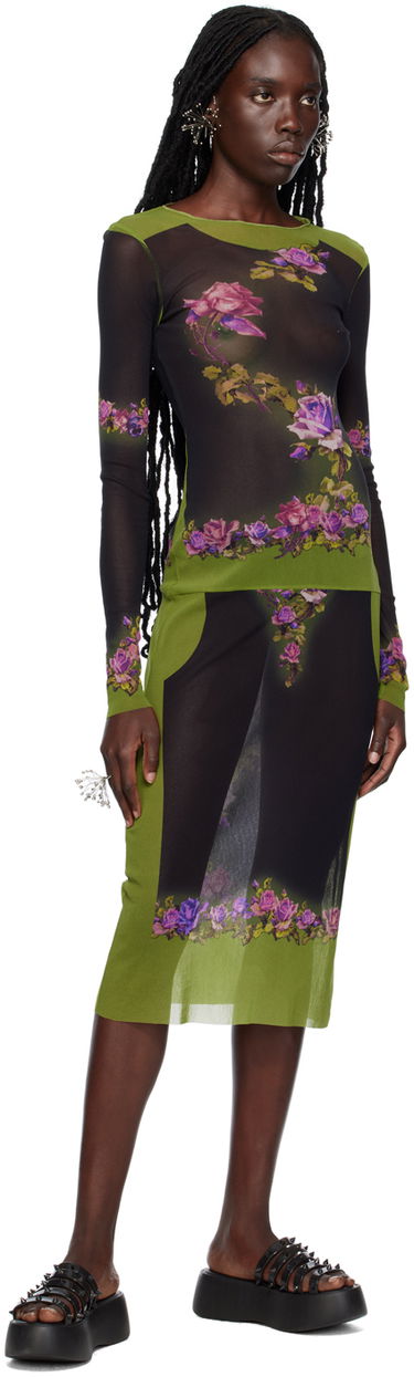 Pокля Jean Paul Gaultier 'The Fleurs Petit Grand' Midi Dress Многоцветен | 23/12-F- RO045-T525-4000, 3
