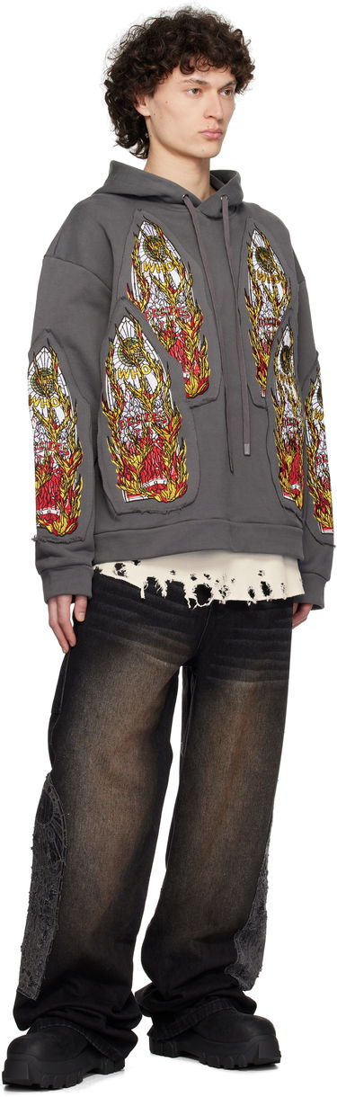 Дънки Who Decides War Who Decides War Mocha Patched Jeans Черно | 1120880017SS25, 3