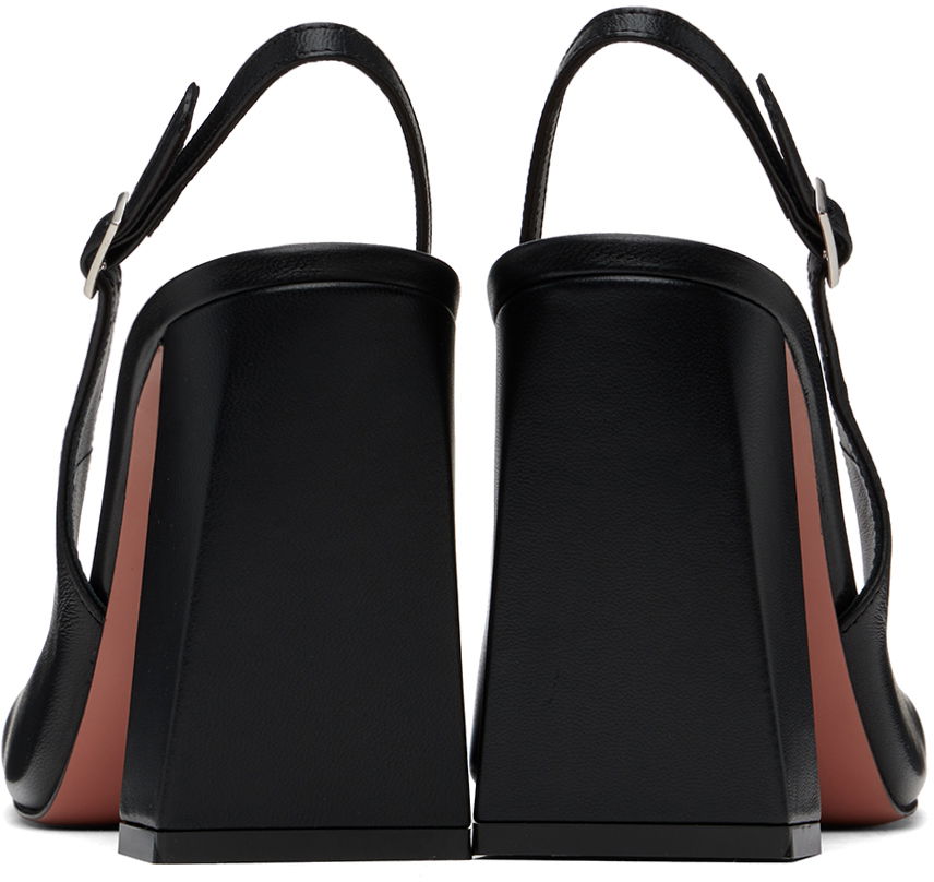 Кецове и обувки Amina Muaddi Amina Muaddi Sling Heels Черно | CHARLOTTE SLING BLOCK NAPPA, 1