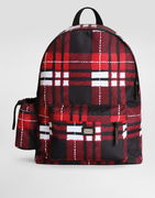 Dolce & Gabbana Nylon Plaid Print Backpack