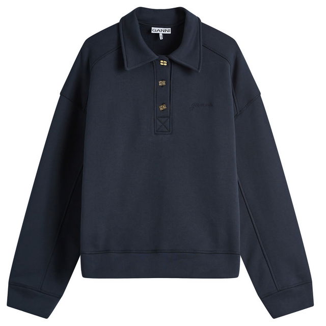 Fleece Polo with Drop Shoulders