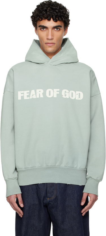 Суитчър Fear of God Distressed 'Heaven' Hooded Sweatshirt Зелено | FG25FW12-12115BHF-974, 0