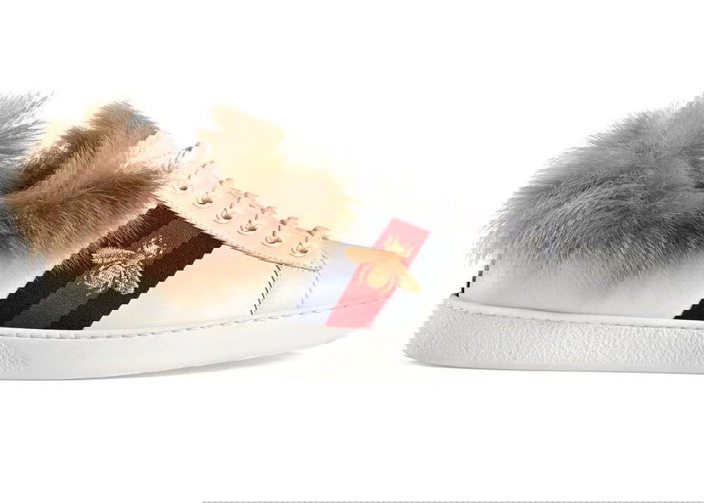 Кецове и обувки Gucci Ace 'Fur' Бяло | 496093 0FI50, 0