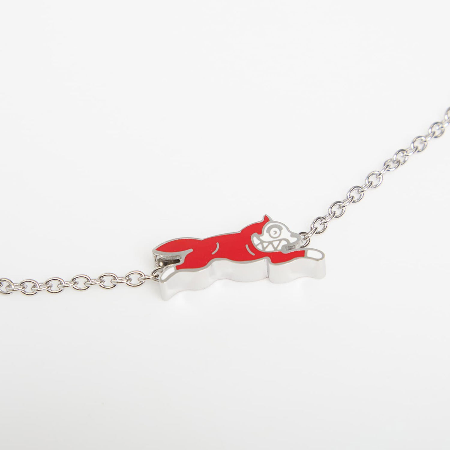 Колие BILLIONAIRE BOYS CLUB Icecream Running Dog Chain Necklace Металик | IC25272 Silver/ Red, 1