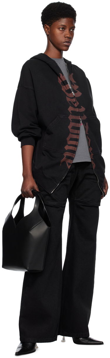 Суитчър We11done Printed Hoodie by Черно | WD-TJ0-24-812-U-BK, 3