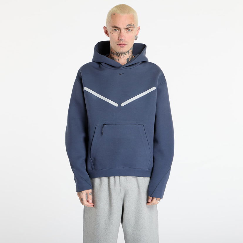 Суитчър Nike Tech Pullover Hoodie with Reflective Accents Тъмно синьо | HV1342-437
