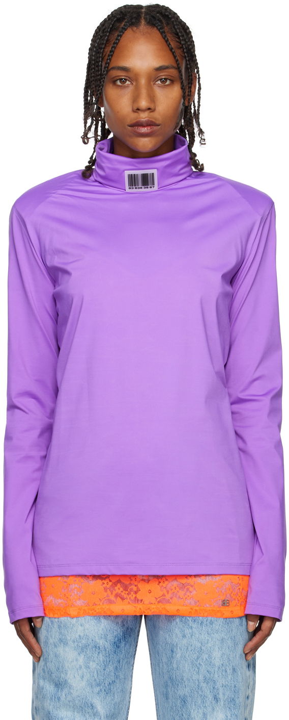 Пуловер VETEMENTS VTMNTS Turtleneck Long Sleeve Top Лилаво | VL14TO300I, 0