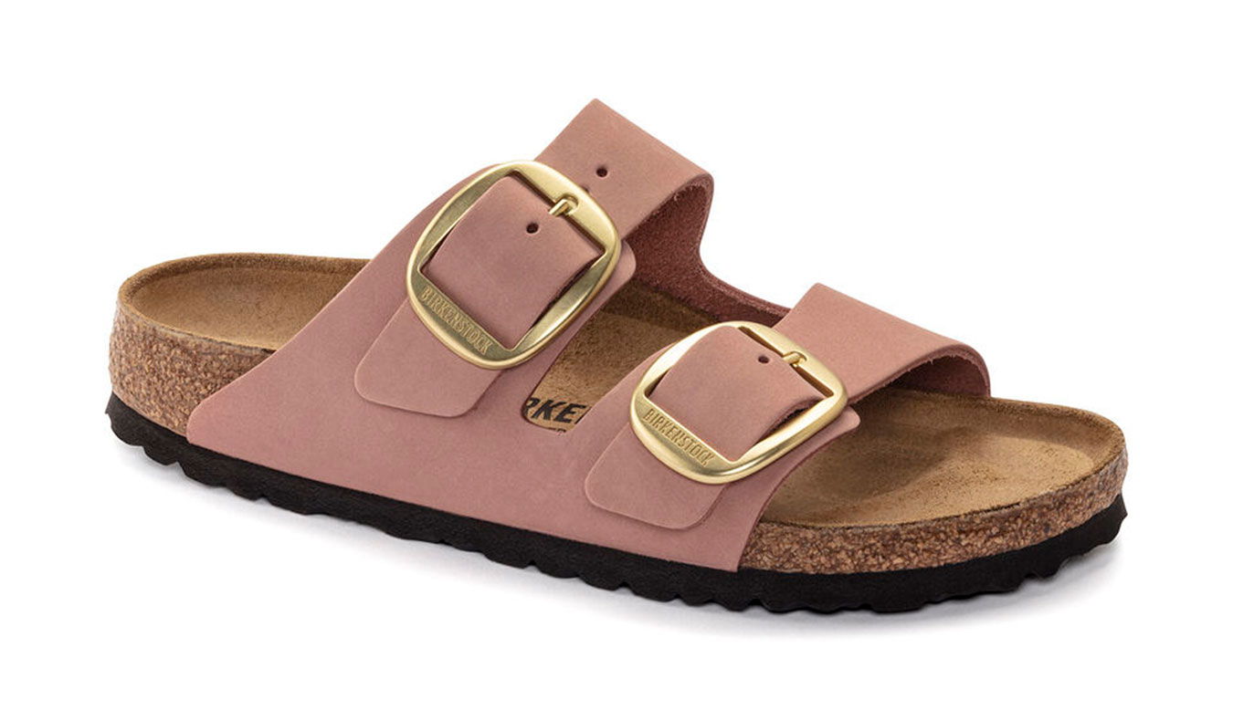 Кецове и обувки Birkenstock Arizona Big Buckle Nubuck Leather Sandals Розово | 1023963, 0