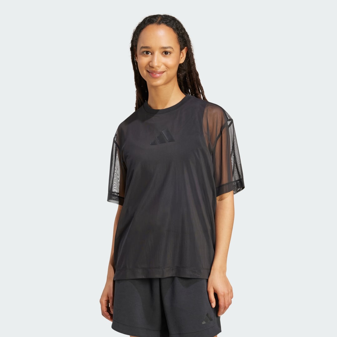 Тениска adidas Performance ALL SZN Lux Mesh Tee Черно | JM3737, 0