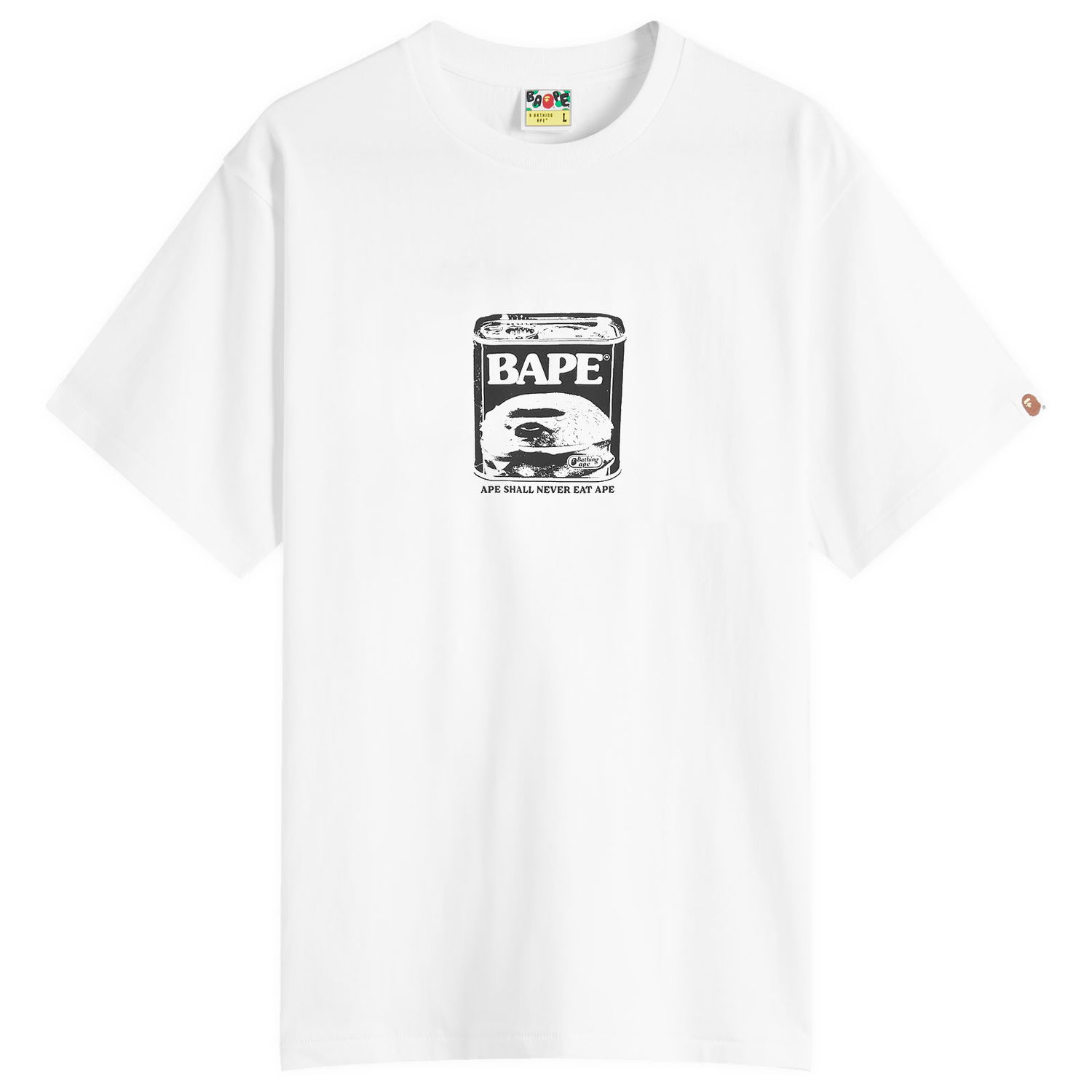 Тениска BAPE A Bathing Ape Can Food T-Shirt Бяло | 001TEL801336M-WHT, 1