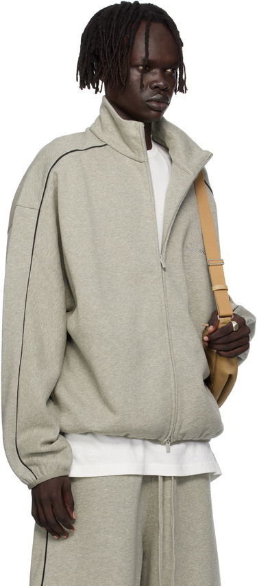 Яке Fear of God Fear of God ESSENTIALS Modern Fit Fleece Track Jacket Сиво | 202SP256895F, 1