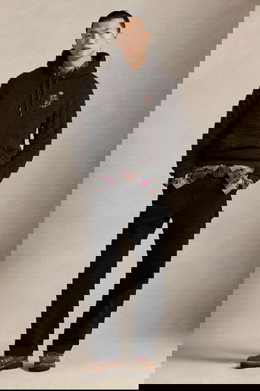 Суитчър Polo by Ralph Lauren Fleece Hoodie with Polo Bear Appliqué Кафяво | 710981798, 2