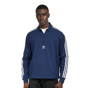 Поло тениска adidas Originals 3-Stripes Polo Longsleeve Тъмно синьо | HK7424, 0