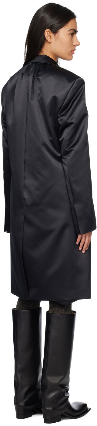 Палта We11done Single-Breasted Satin Coat Черно | WD-CT1-23-043-W-BK, 2