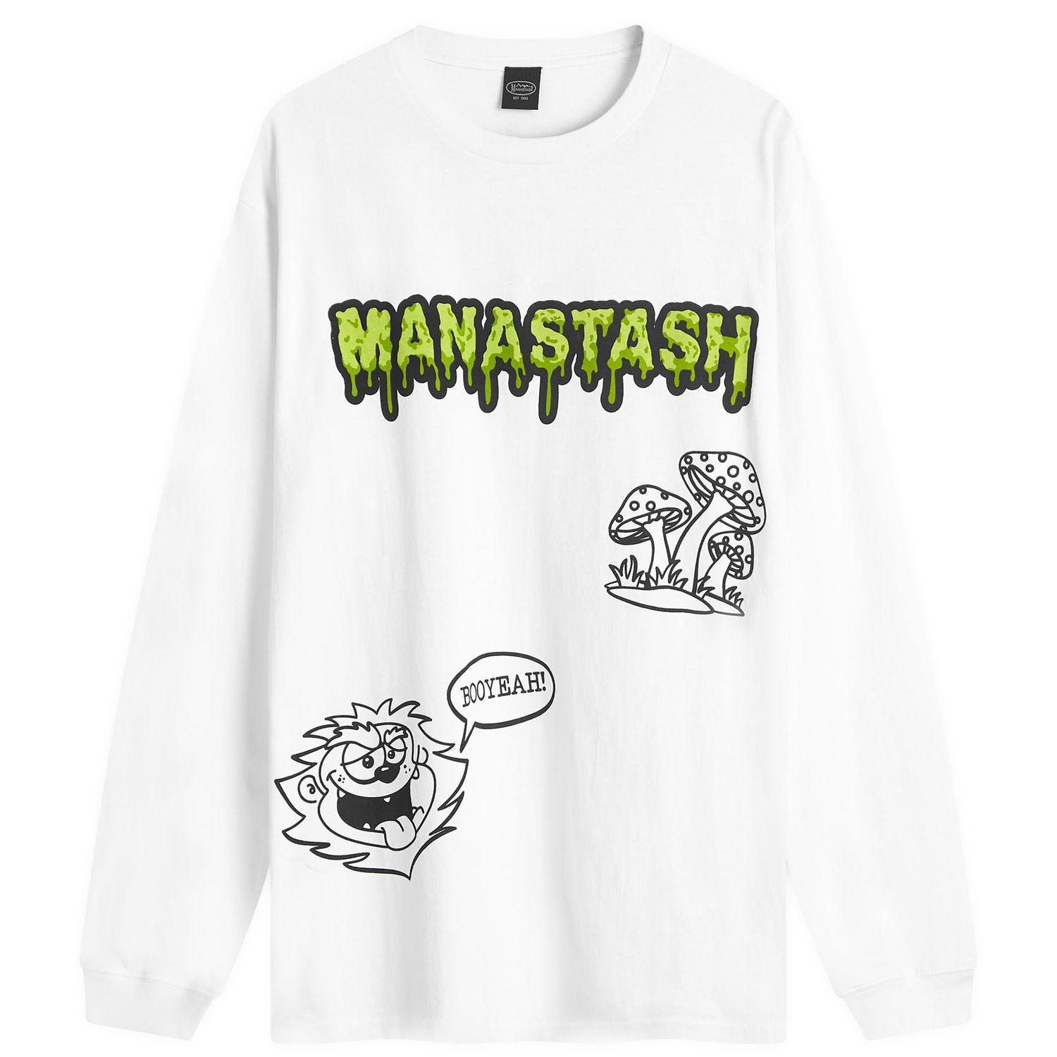 Тениска Manastash Long Sleeve Mushroom T-Shirt Бяло | 7924230010-030, 0