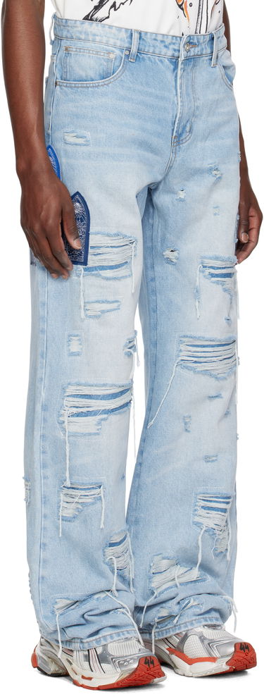 Дънки Who Decides War Who Decides War Side Patch Relaxation Jeans Синьо | 1121040008SS25, 1