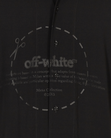 Риза Off-White Cut Here Logo Holiday Shirt Black Черно | OMGA196F21FAB002 1010, 6