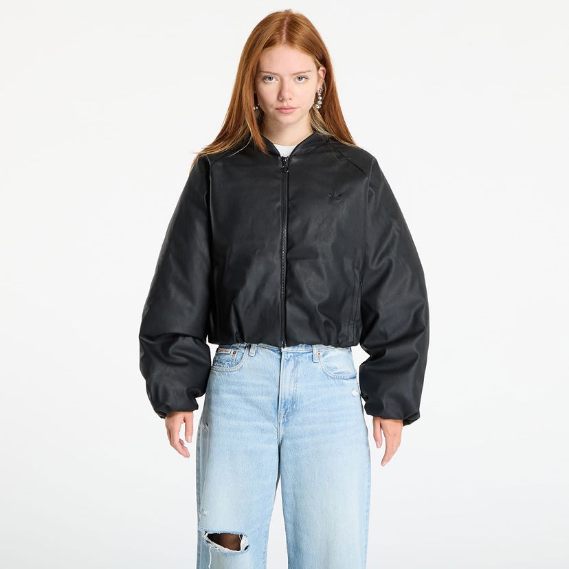 Яке бомбър adidas Originals adidas Pleather Synthetic Down Bomber Jacket Черно | JX5332