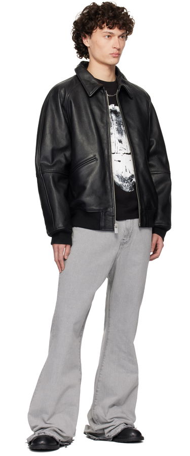 Яке бомбър 1017 ALYX 9SM ALYX 9SM Varsity Leather Jacket Черно | AAMOU0545LE01, 3