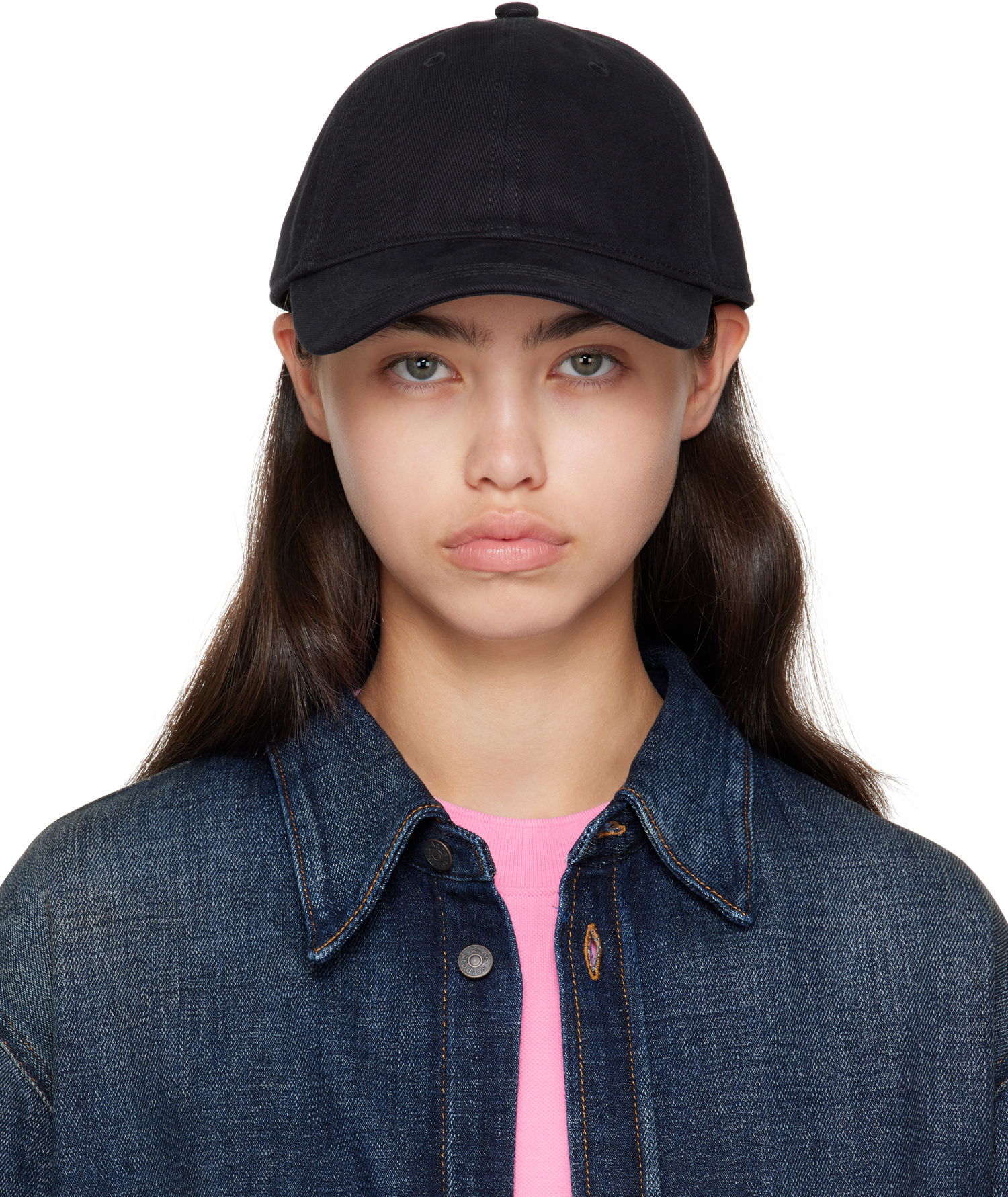 Шапка с козирка Acne Studios Acne Studios Twill Logo Cap Черно | C40420-, 0