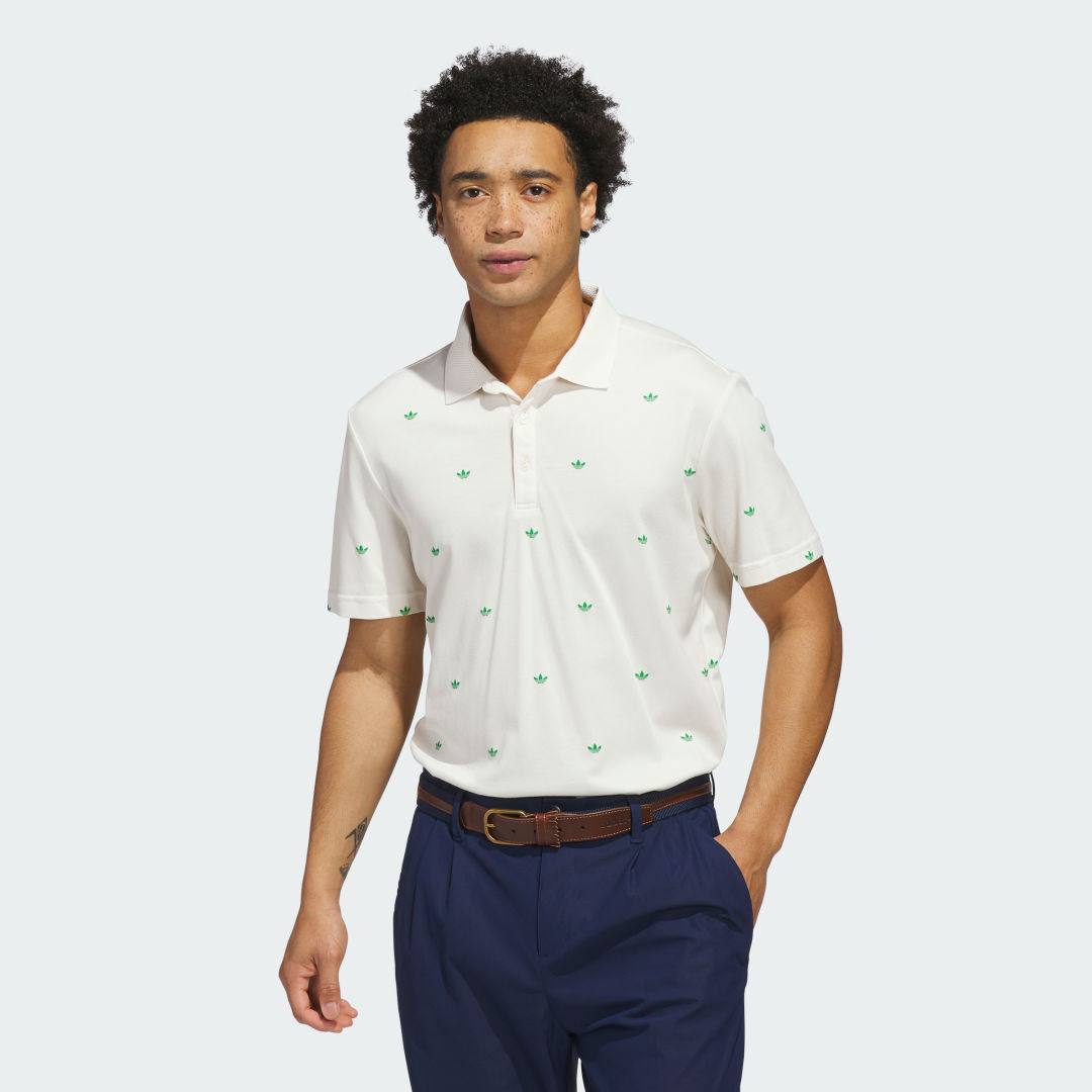 Поло тениска adidas Originals adidas Originals Printed Trefoil Polo Shirt Бяло | JX9264, 0