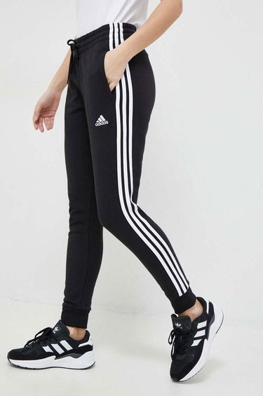 Спортни панталони adidas Performance Essentials 3-Stripes French Terry Cuffed Черно | IC8770, 0