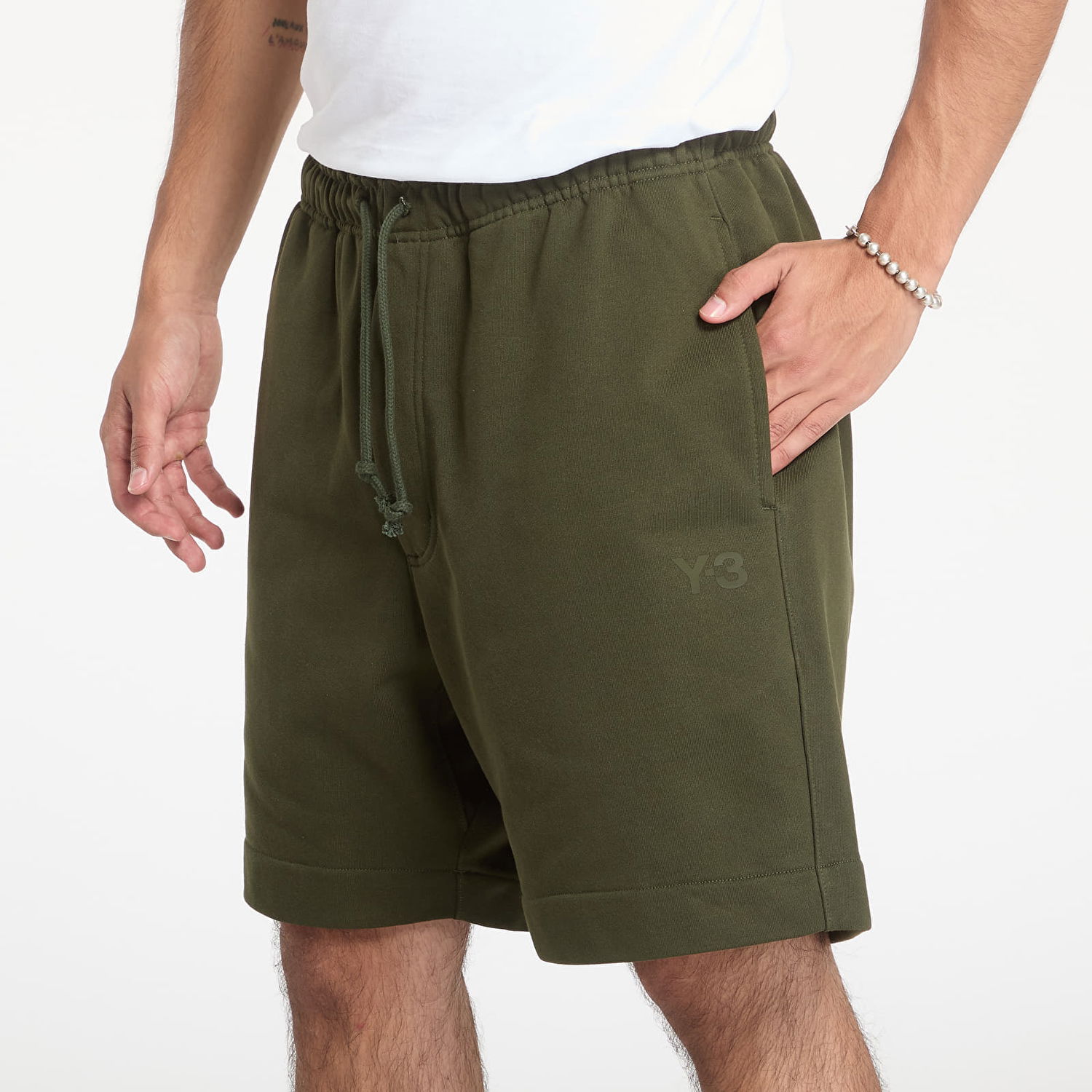 Къси панталони Y-3 Brushed Terry Shorts Night Cargo Зелено | JJ4397, 1