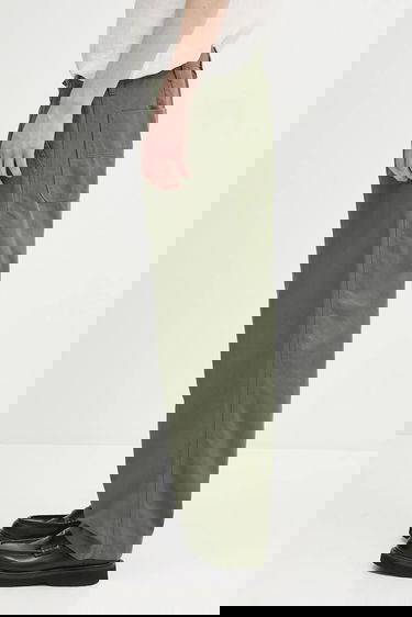 Панталони Carhartt WIP Albert Pant Pleated Wide-Leg Chinos Зелено | I034804.66702, 1