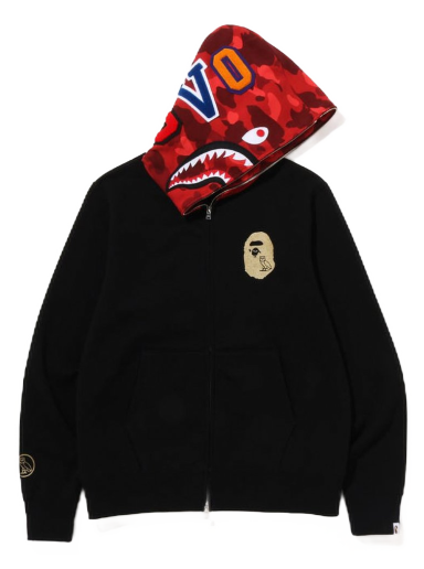 Суитчър BAPE OVO x Shark Full Zip Hoodie Черно | 1I73-115-904