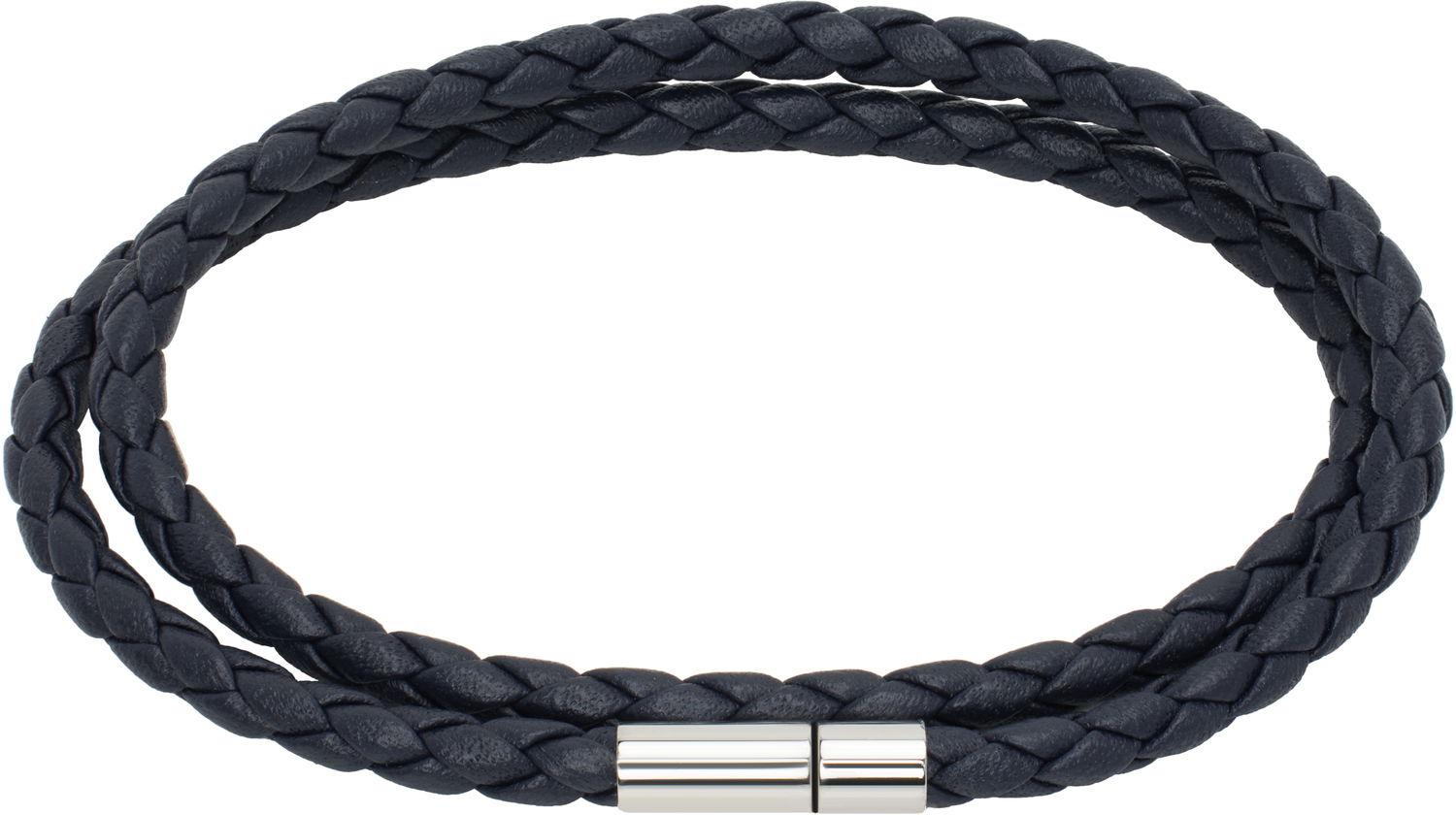 Гривна BOSS Hugo Double Braided-Leather Cuff Bracelet Синьо | 50538911, 0