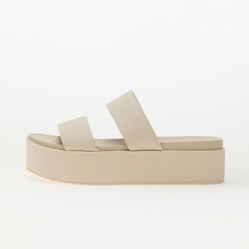 Кецове и обувки CALVIN KLEIN Flatform Sandal Webb Beige Бежово | YW0YW01789 AEO