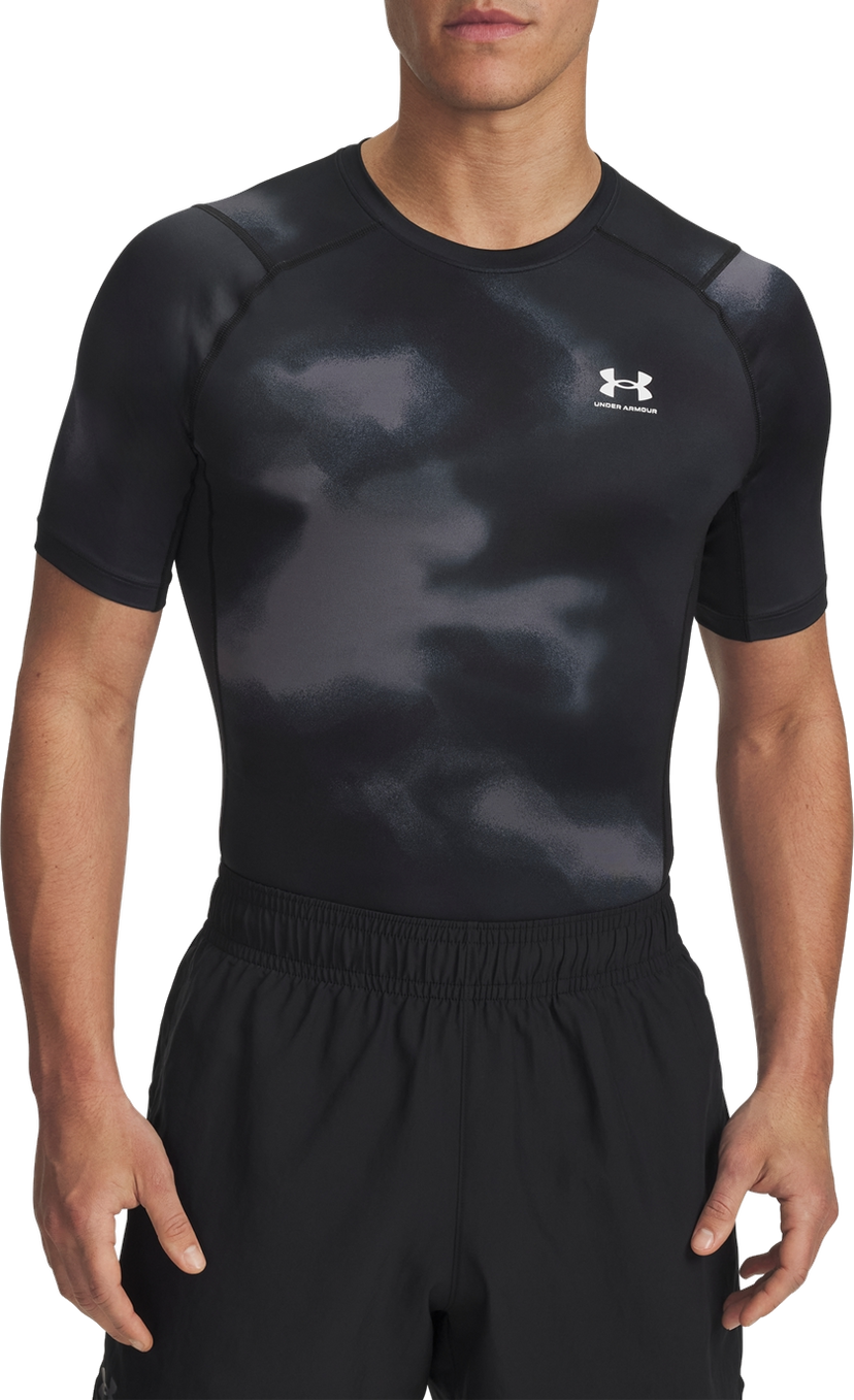 Тениска Under Armour Under Armour HG Armour Printed Short Sleeve T-Shirt Черно | 1383321-003